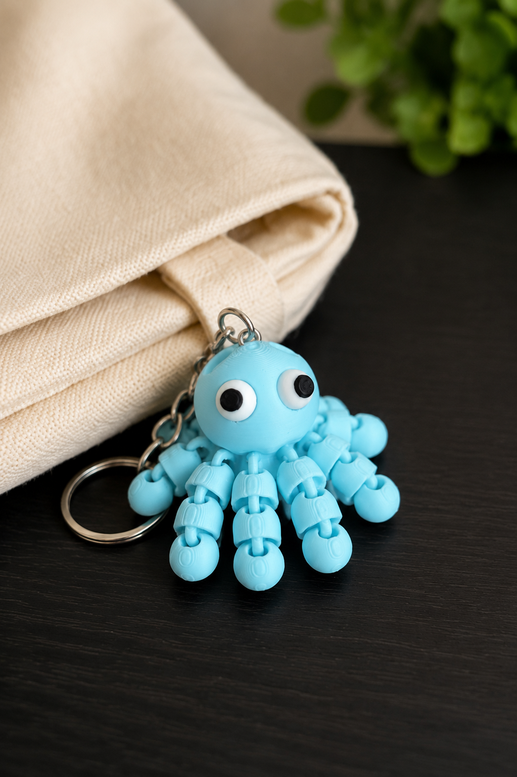 Articulated Octopus Keychain